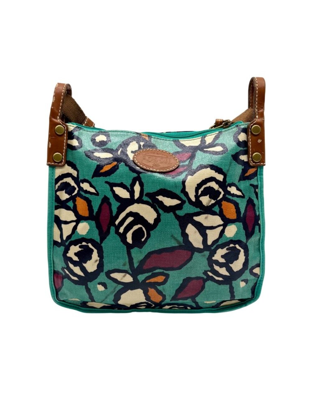 Fossil Key-Per Coated Canvas Crossbody Bag
